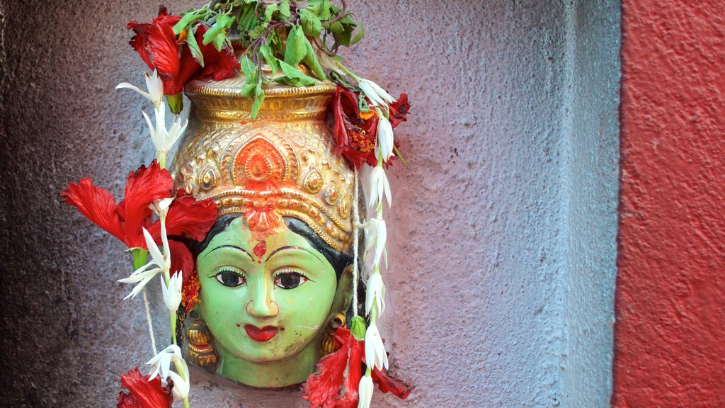 Templo de Durga, Benarés, India que incluye elementos religiosos