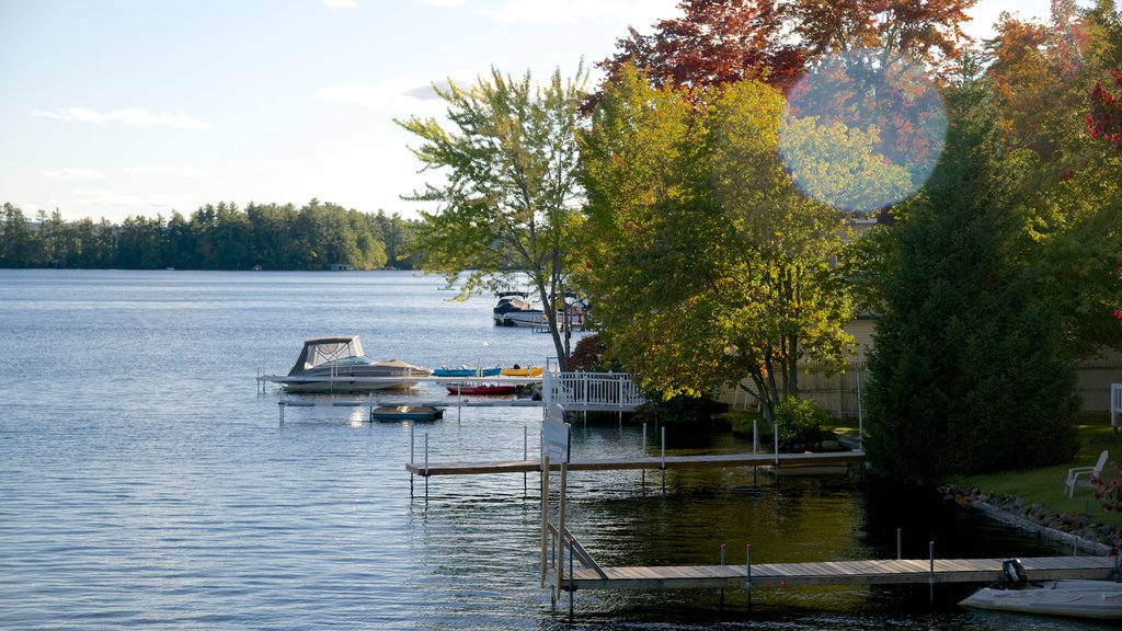 Laconia showing a bay or harbour and a lake or waterhole