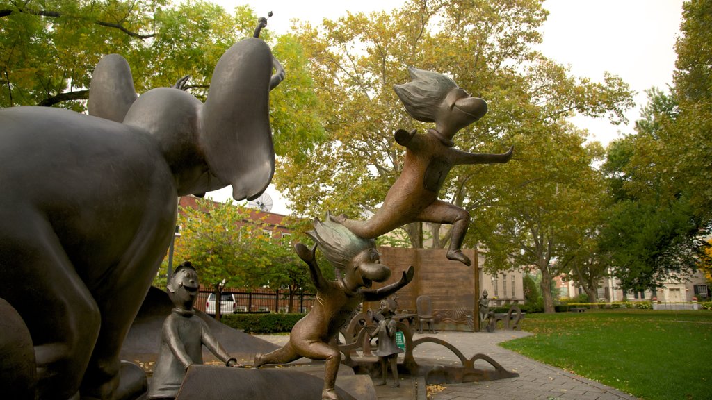 Springfield ofreciendo un monumento, una estatua o escultura y un jardín