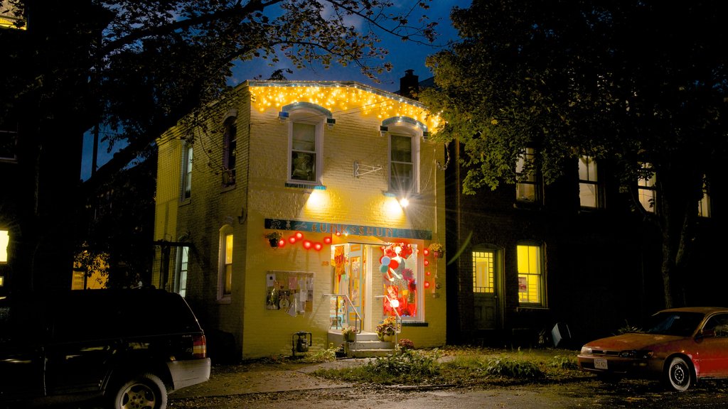 Turners Falls featuring night scenes and a house