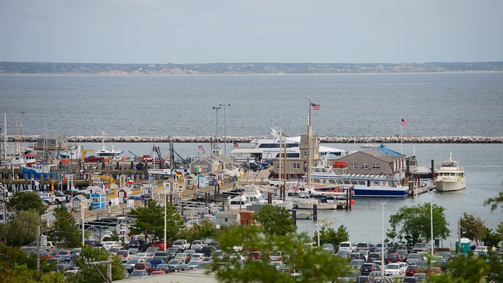 MacMillan Pier which includes general coastal views and a bay or harbour