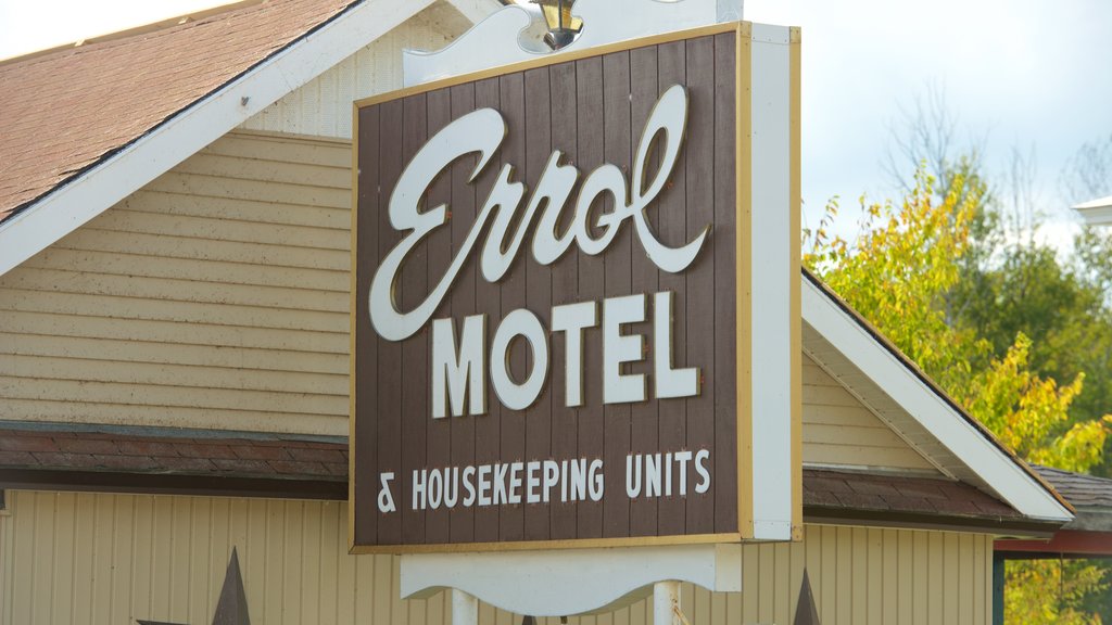 New Hampshire showing a hotel and signage