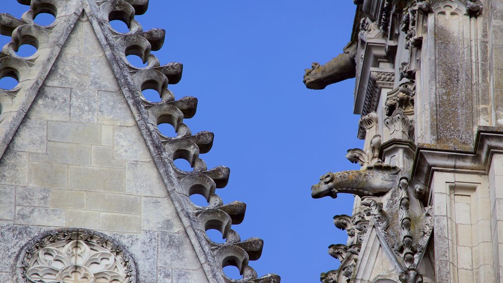 Catedral de Tours mostrando elementos del patrimonio y patrimonio de arquitectura