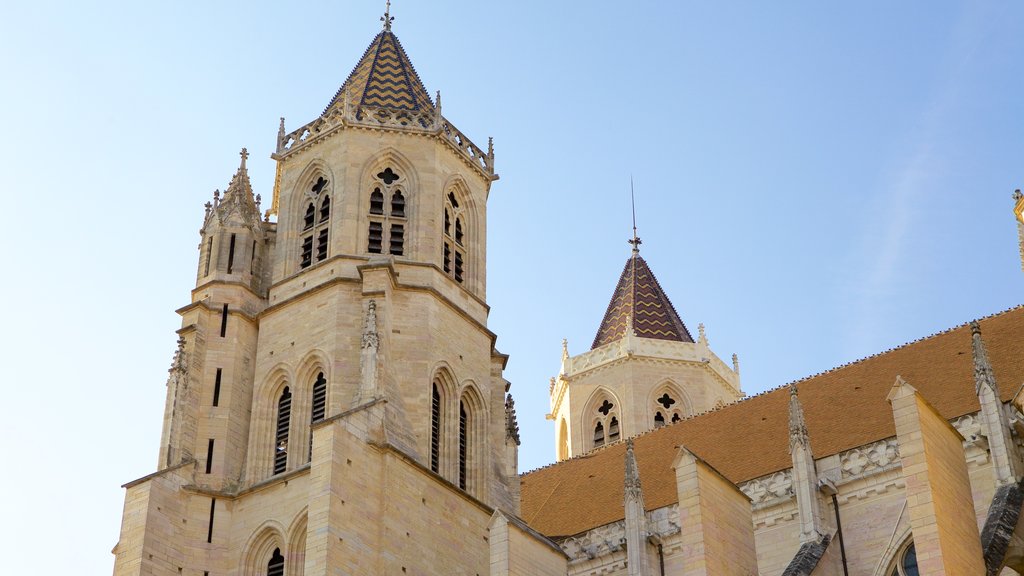 Catedral de Dijon ofreciendo arquitectura patrimonial y elementos patrimoniales