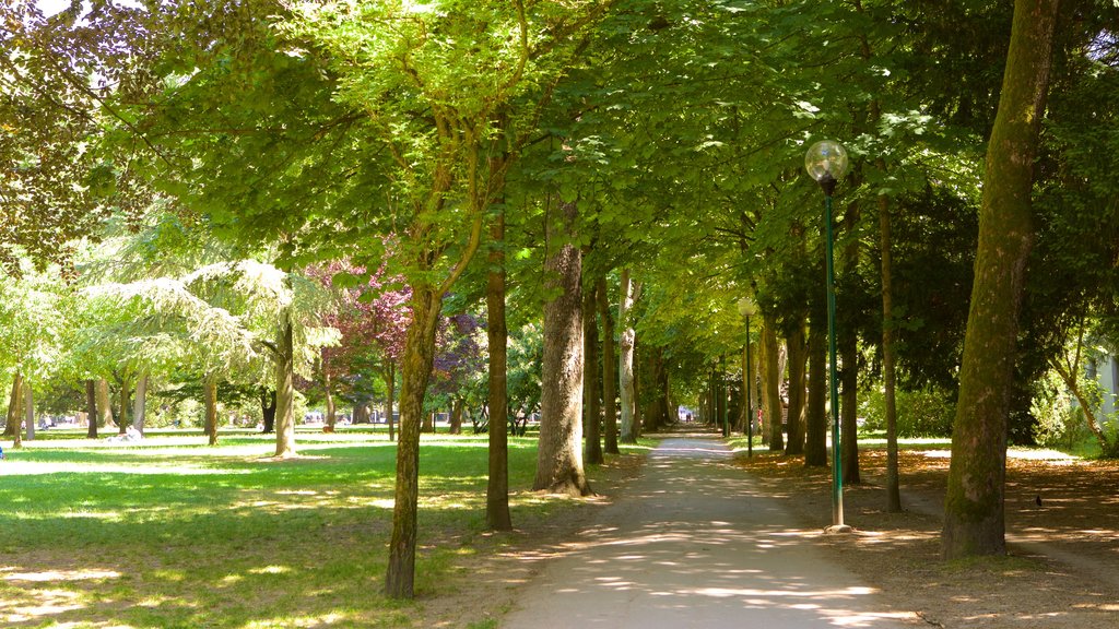 Parc de la Pepiniere menunjukkan taman