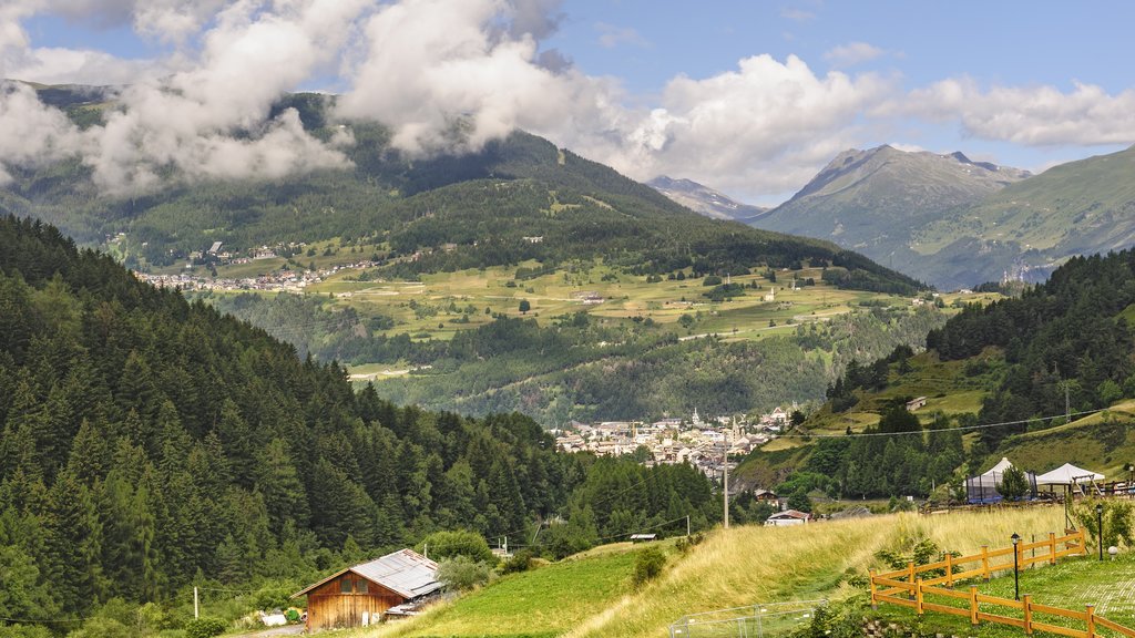 Bormio cho thấy cảnh thanh bình và những ngọn núi