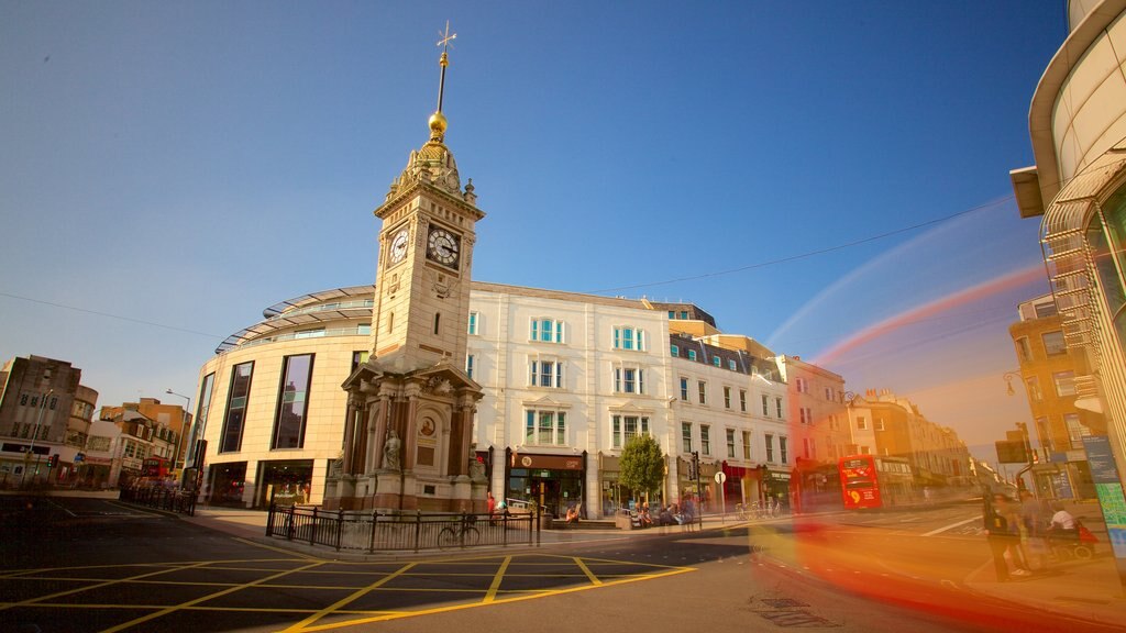 Brighton Clock Tower featuring street scenes