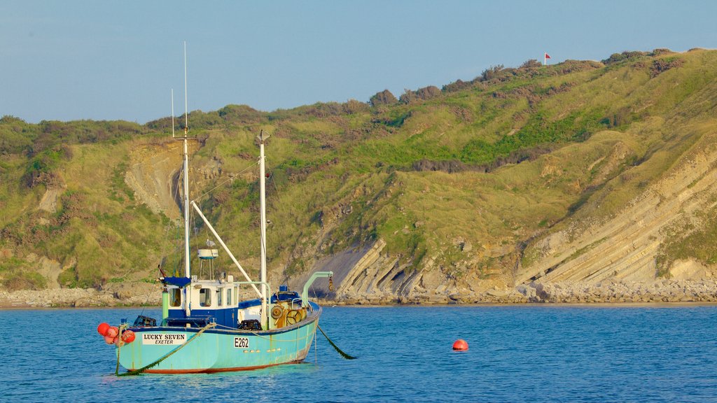 Lulworth Cove Beach que incluye paseos en lancha y costa rocosa