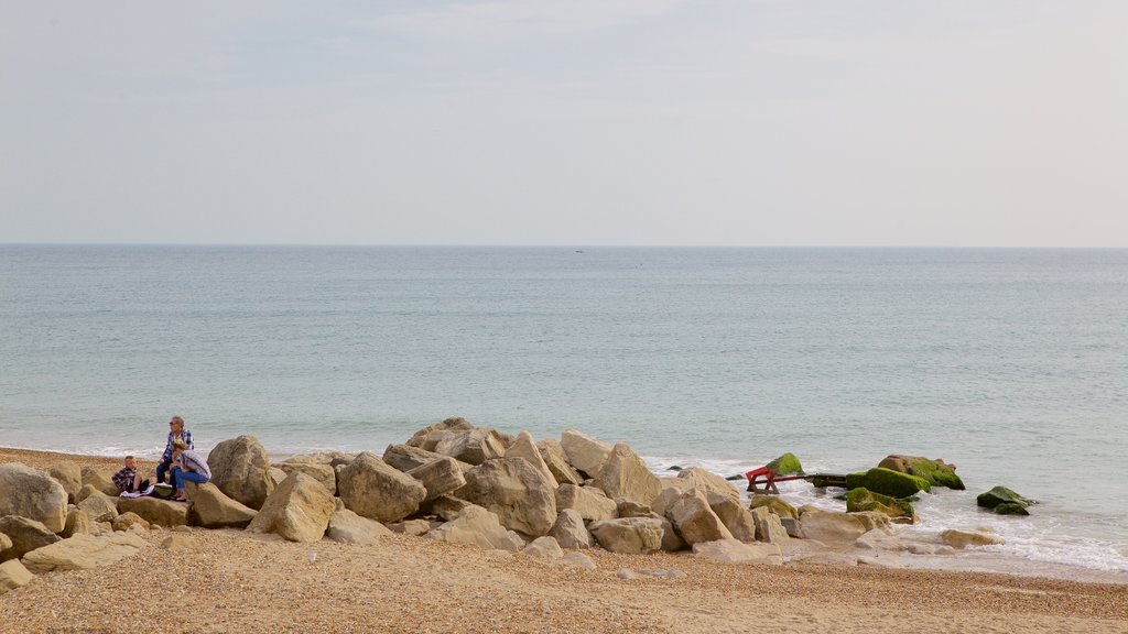 Hengistbury Head montrant plage de galets