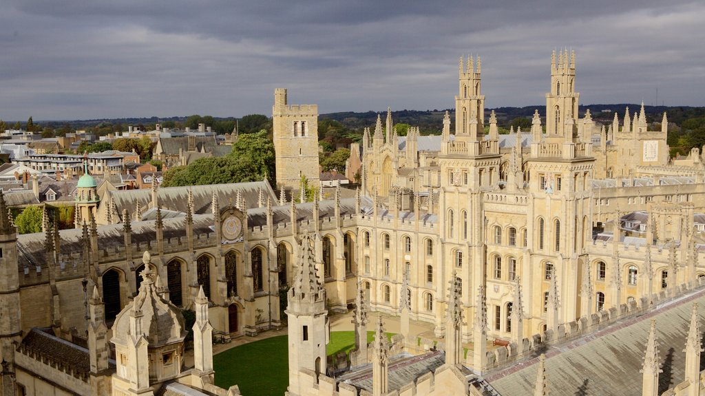 University Church of St Mary the Virgin which includes heritage elements and heritage architecture