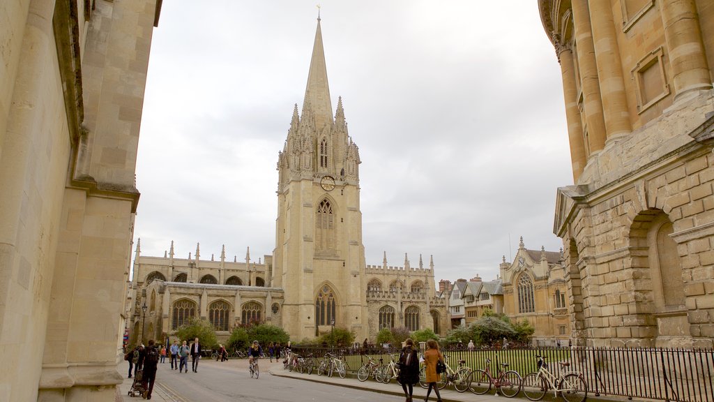 University Church of St Mary the Virgin featuring heritage elements, a house and street scenes