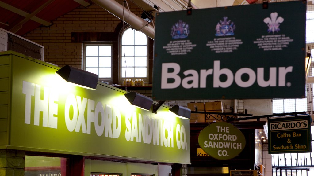 Covered Market showing signage