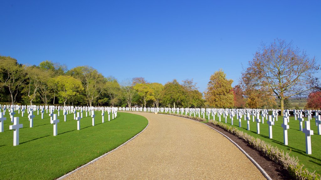 Cambridge American Cemetery and Memorial which includes a cemetery