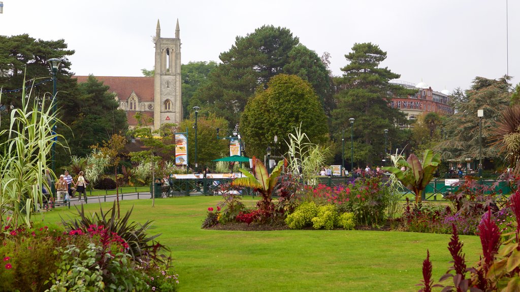 Bournemouth Lower Gardens caracterizando flores e um parque