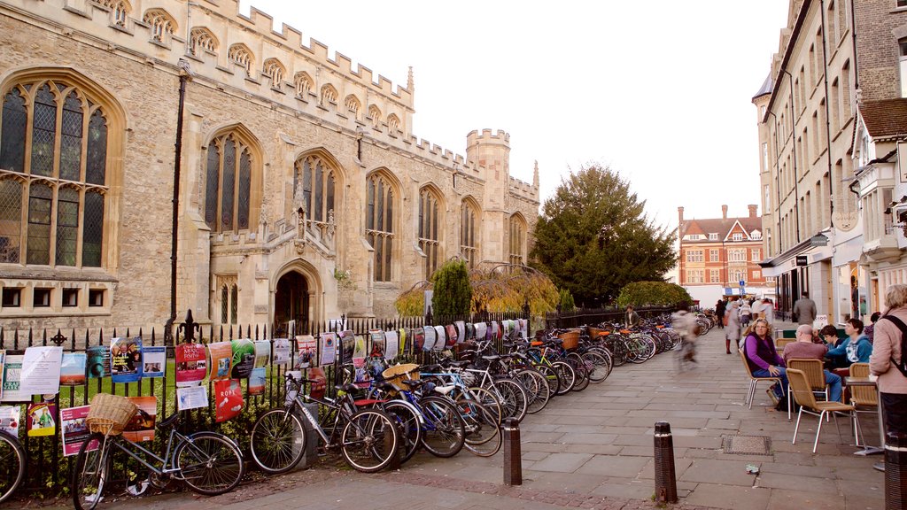 Church of St Mary the Great which includes heritage architecture, heritage elements and outdoor eating