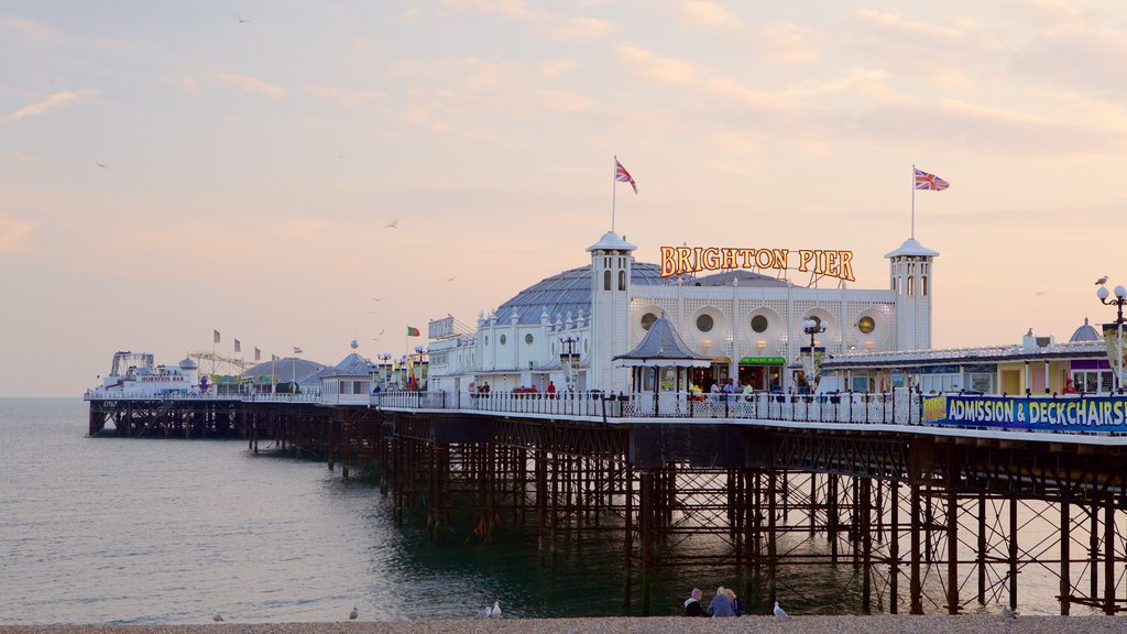 Brighton Pier featuring general coastal views