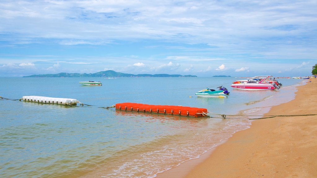 Jomtien strand som inkluderer strand