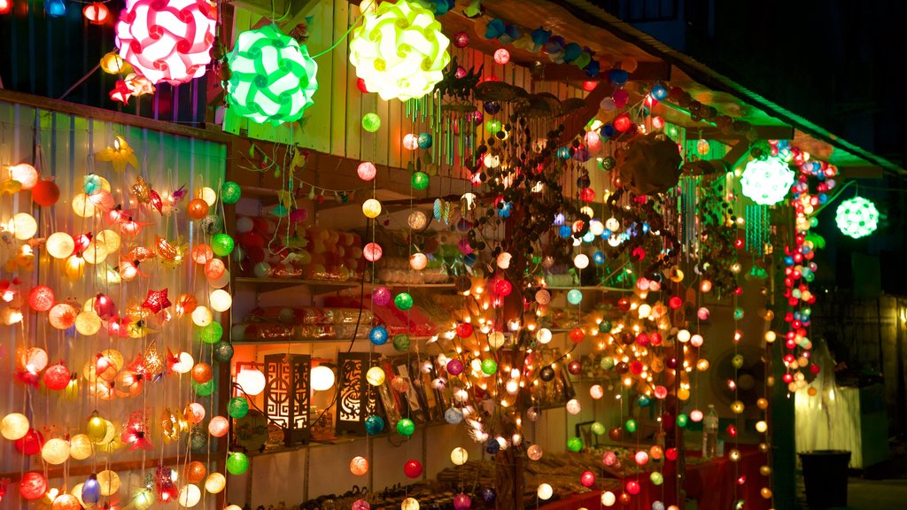 Fishermans Village showing markets and night scenes