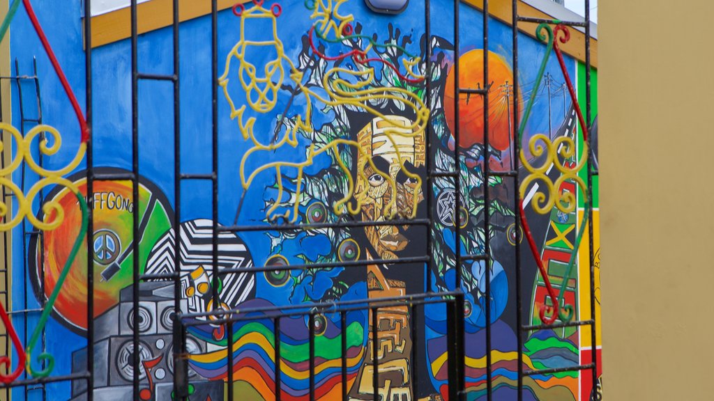 Bob Marley Museum showing outdoor art