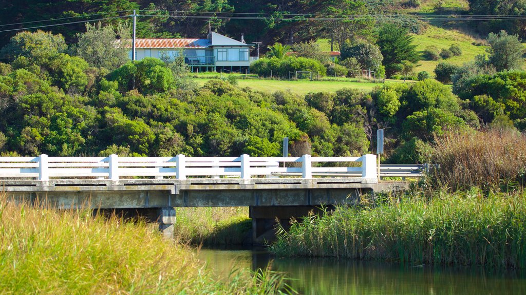 Skenes Creek featuring a bridge and a river or creek