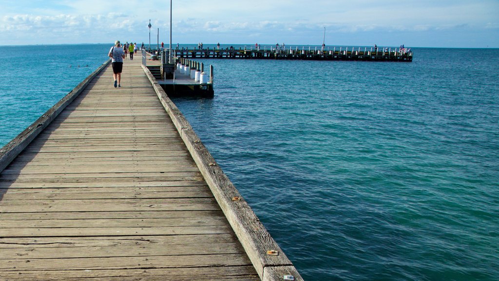 Pier van Portsea toont algemene kustgezichten