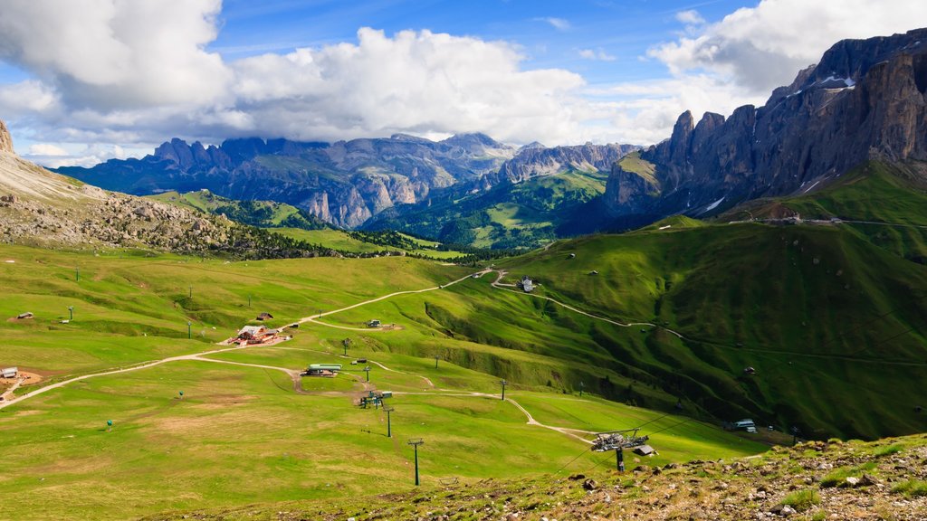 Canazei which includes mountains, landscape views and tranquil scenes