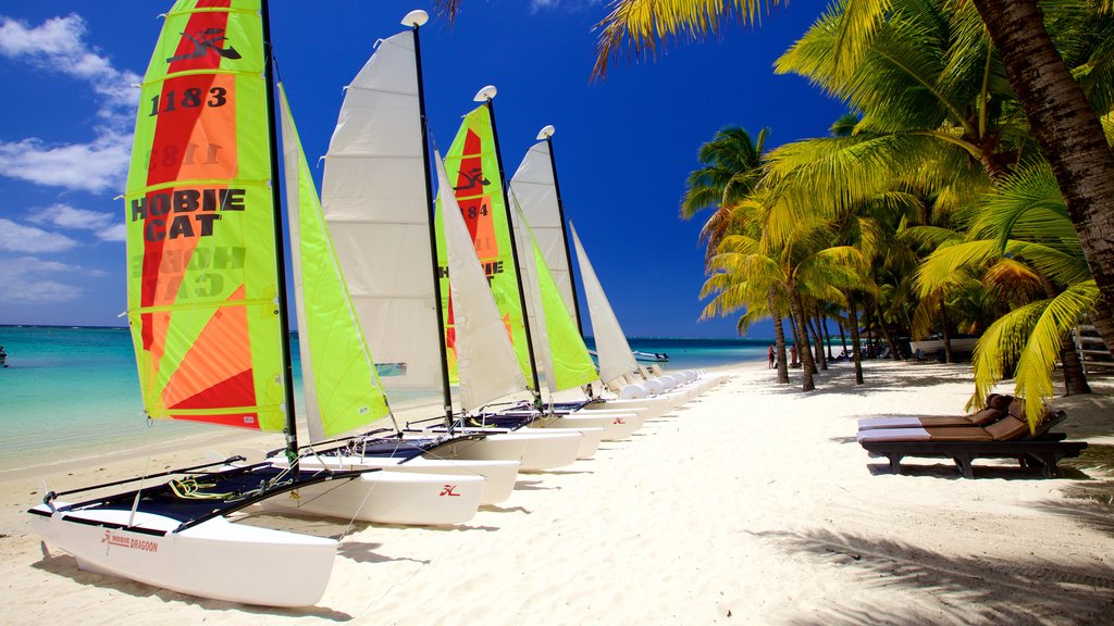 Trou aux Biches which includes a sandy beach and sailing