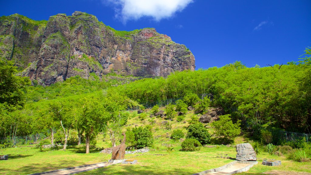 Le Morne que inclui um desfiladeiro ou canyon