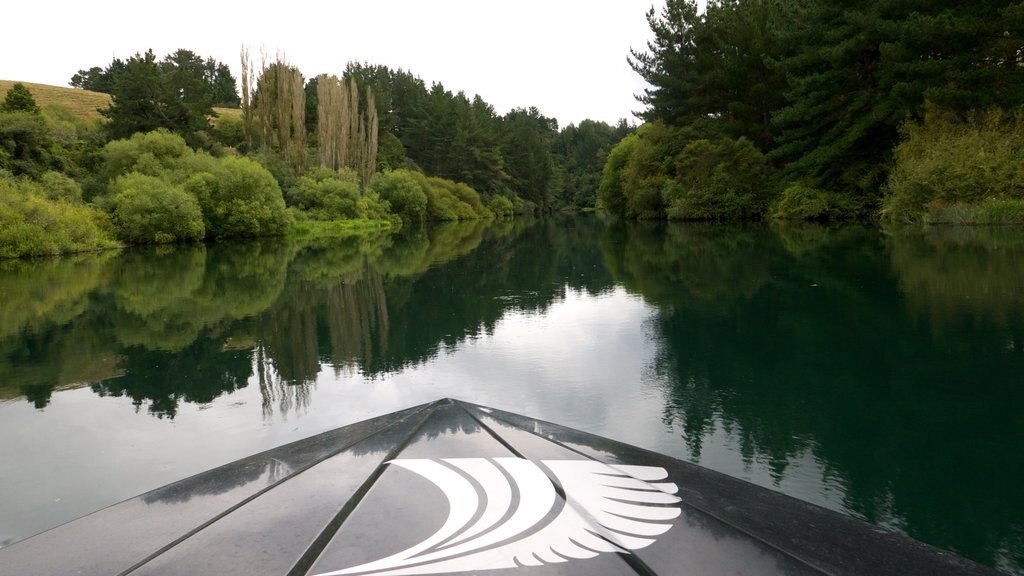 Parc et grotte géothermale d\'Orakei Korako mettant en vedette paysages en forêt et une rivière ou un ruisseau