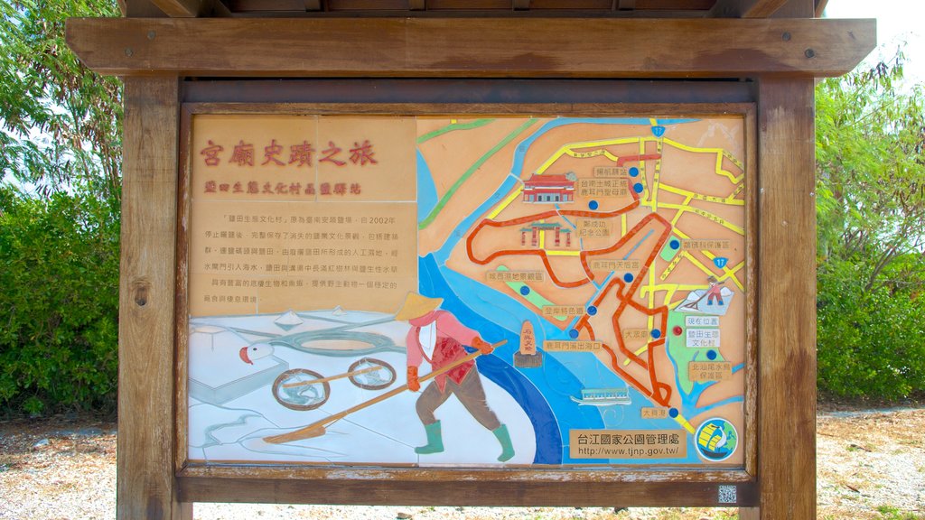 Taijiang National Park featuring signage