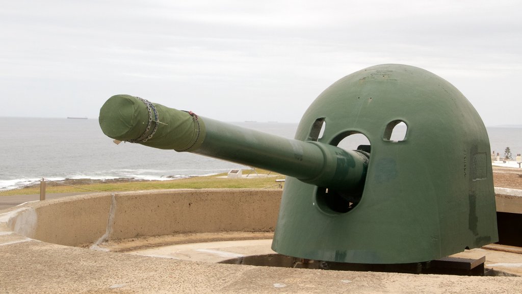 Newcastle caracterizando elementos de patrimônio e itens militares