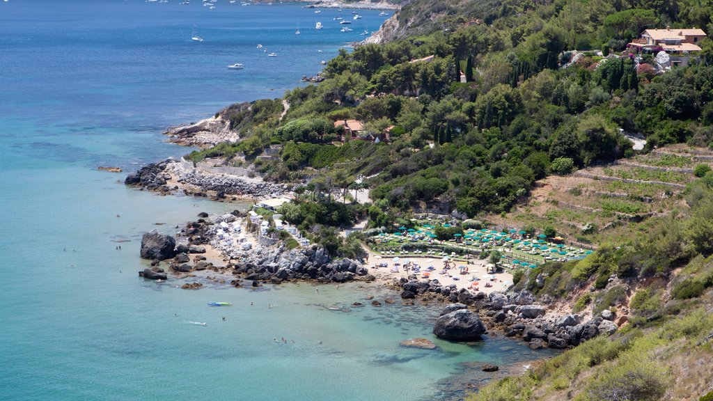 Isola del Giglio showing general coastal views and rugged coastline