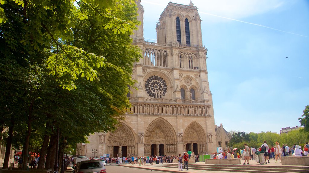 Notre Dame Cathedral showing heritage architecture, heritage elements and a church or cathedral