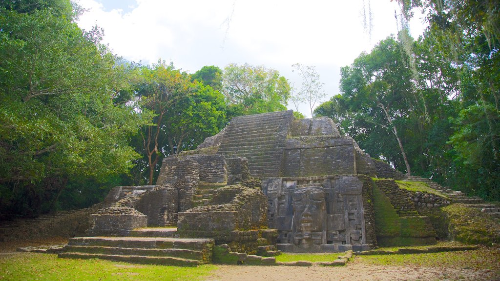 Lamanai que inclui cultura nativa e elementos de patrimônio