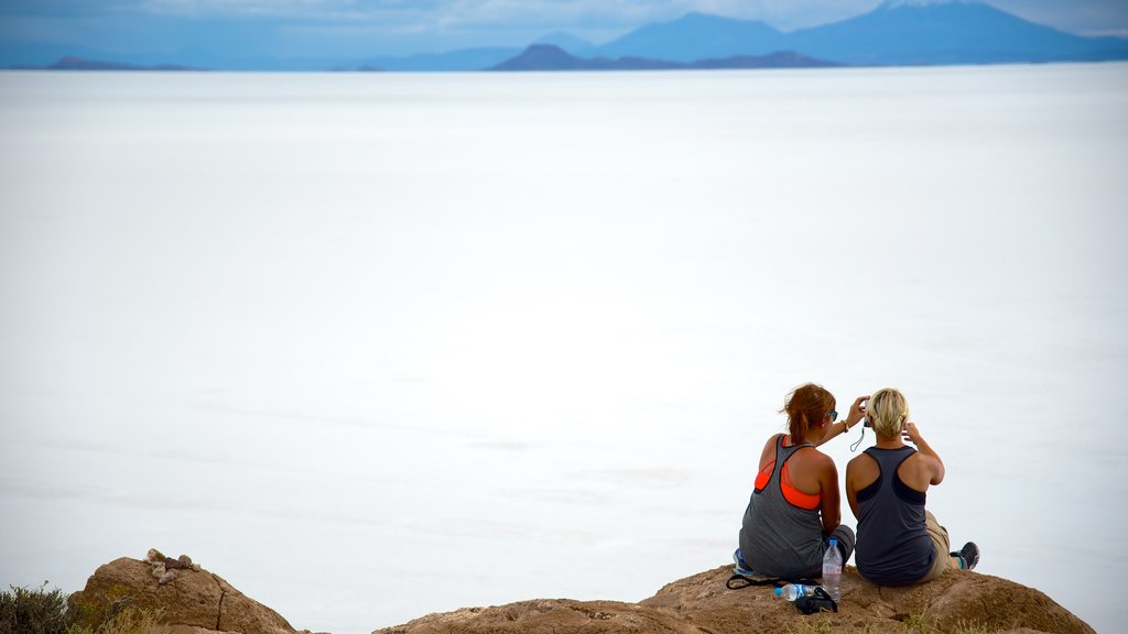 Uyuni showing landscape views and mist or fog