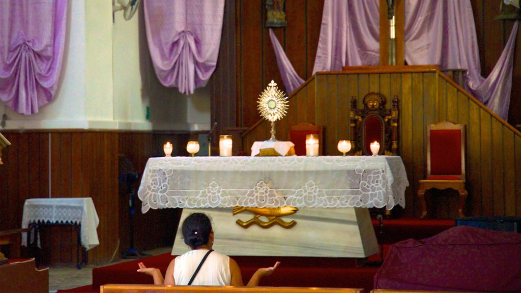 Cathedral of Flores showing interior views and religious elements