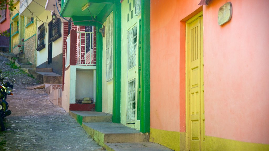 Flores caracterizando uma cidade pequena ou vila