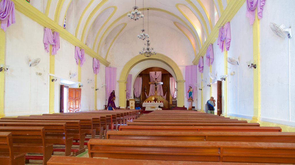 Catedral de Flores que incluye vista interna y una iglesia o catedral