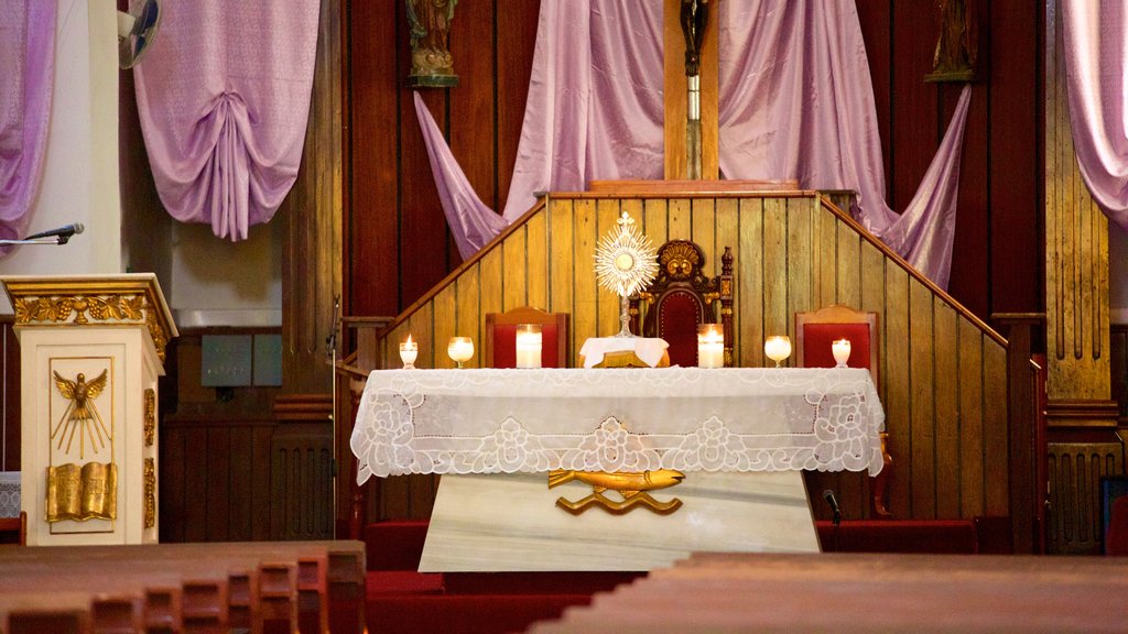 Cathedral of Flores featuring interior views, a church or cathedral and religious elements