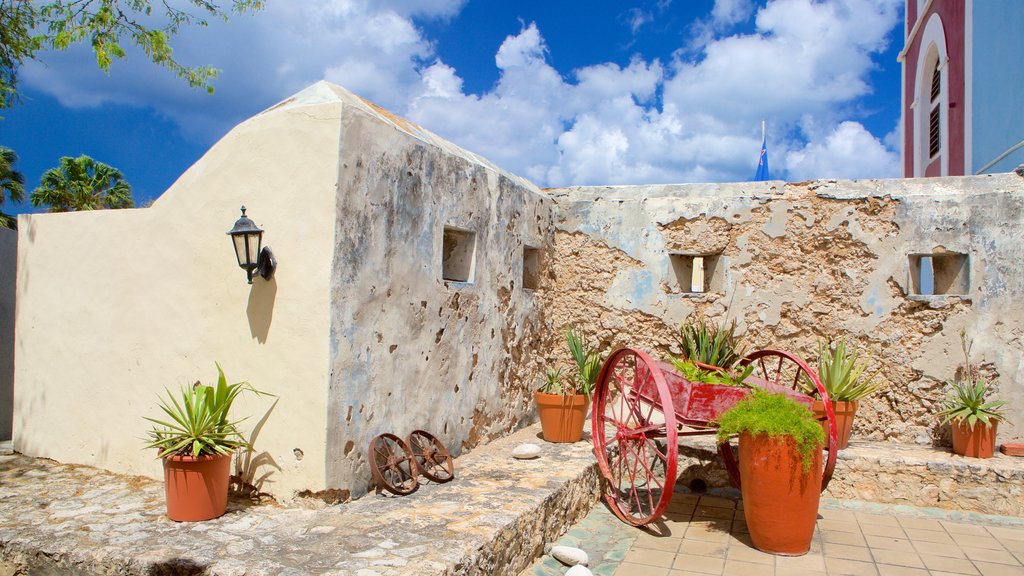 Fort Zoutman showing heritage elements and military items