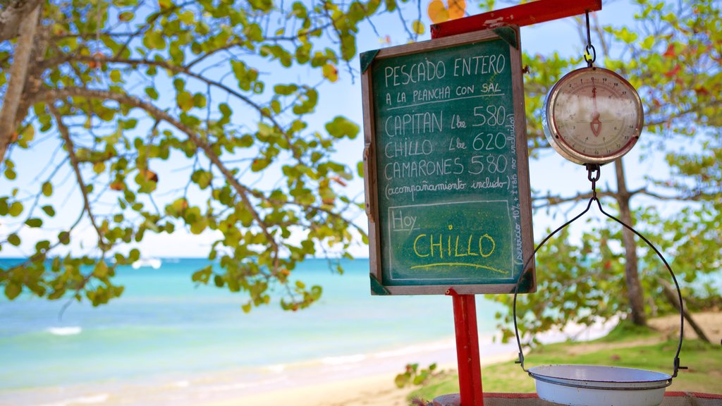 Las Terrenas featuring signage