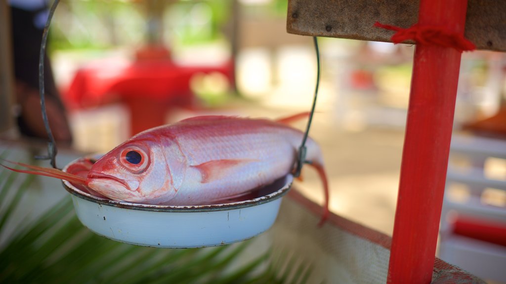 Las Terrenas showing food