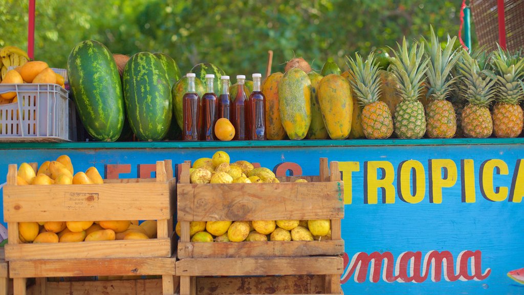 Bayahibe Beach caracterizando comida