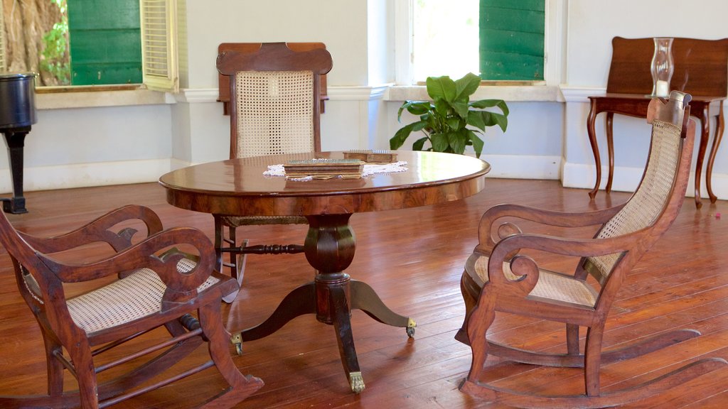 Whim Plantation Museum featuring heritage elements and interior views