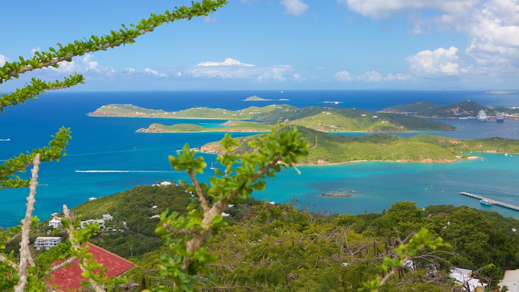 Teleférico Saint Thomas que incluye imágenes de una isla