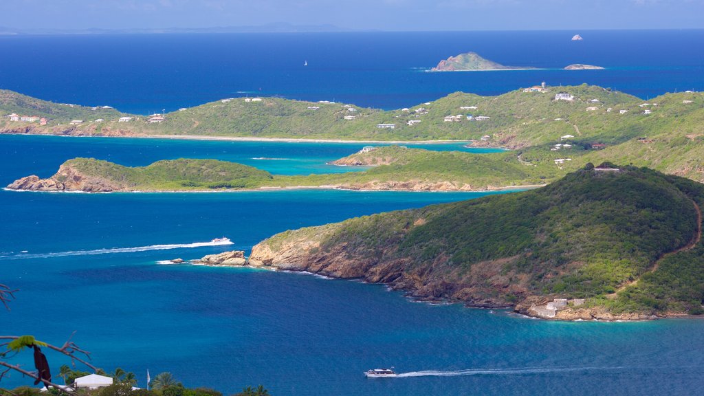 Skyride to Paradise Point featuring island views