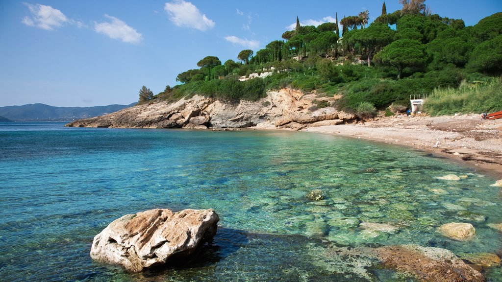 Isla de Elba mostrando costa escarpada