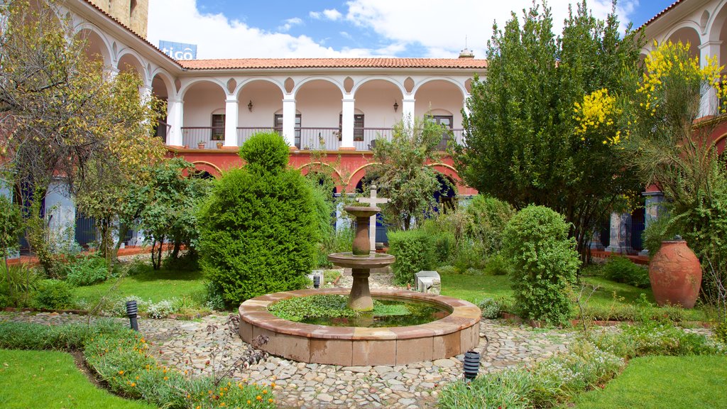 San Francisco Church showing a garden and a church or cathedral