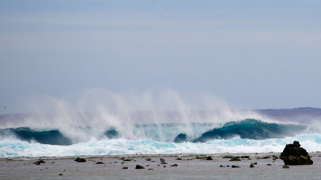 Aro\'a Beach showing waves