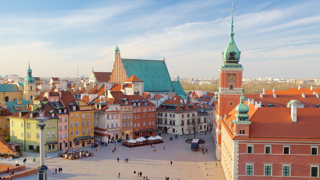 Castle Square which includes a square or plaza and a city